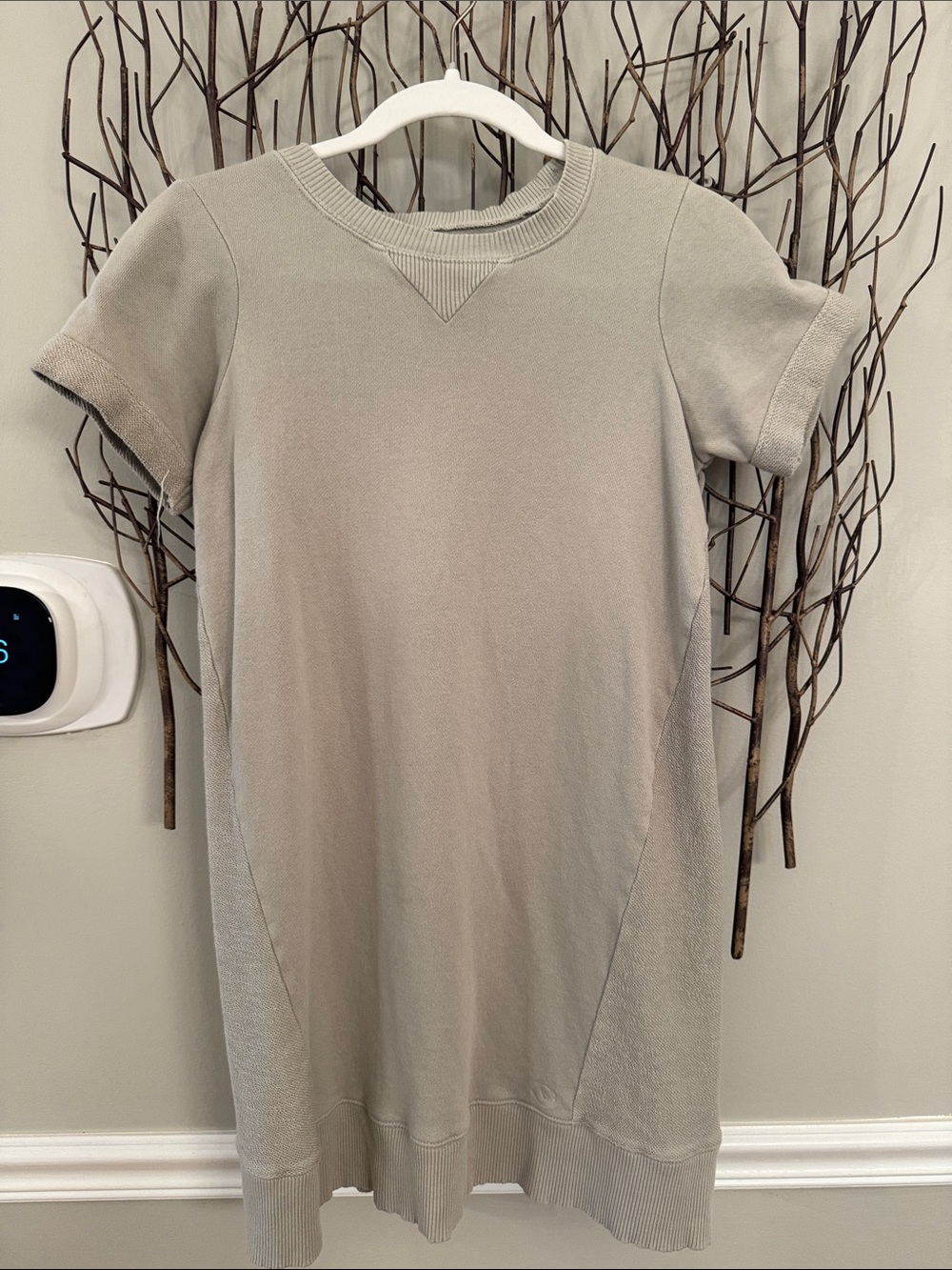 UpWest Crewneck Sweatshirt Top in Light Gray